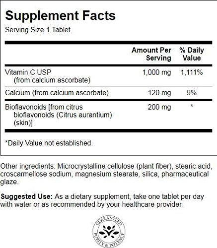 Swanson Buffered Vitamin C with Bioflavonoids 1,000 mg - 250 Tablets - image 2