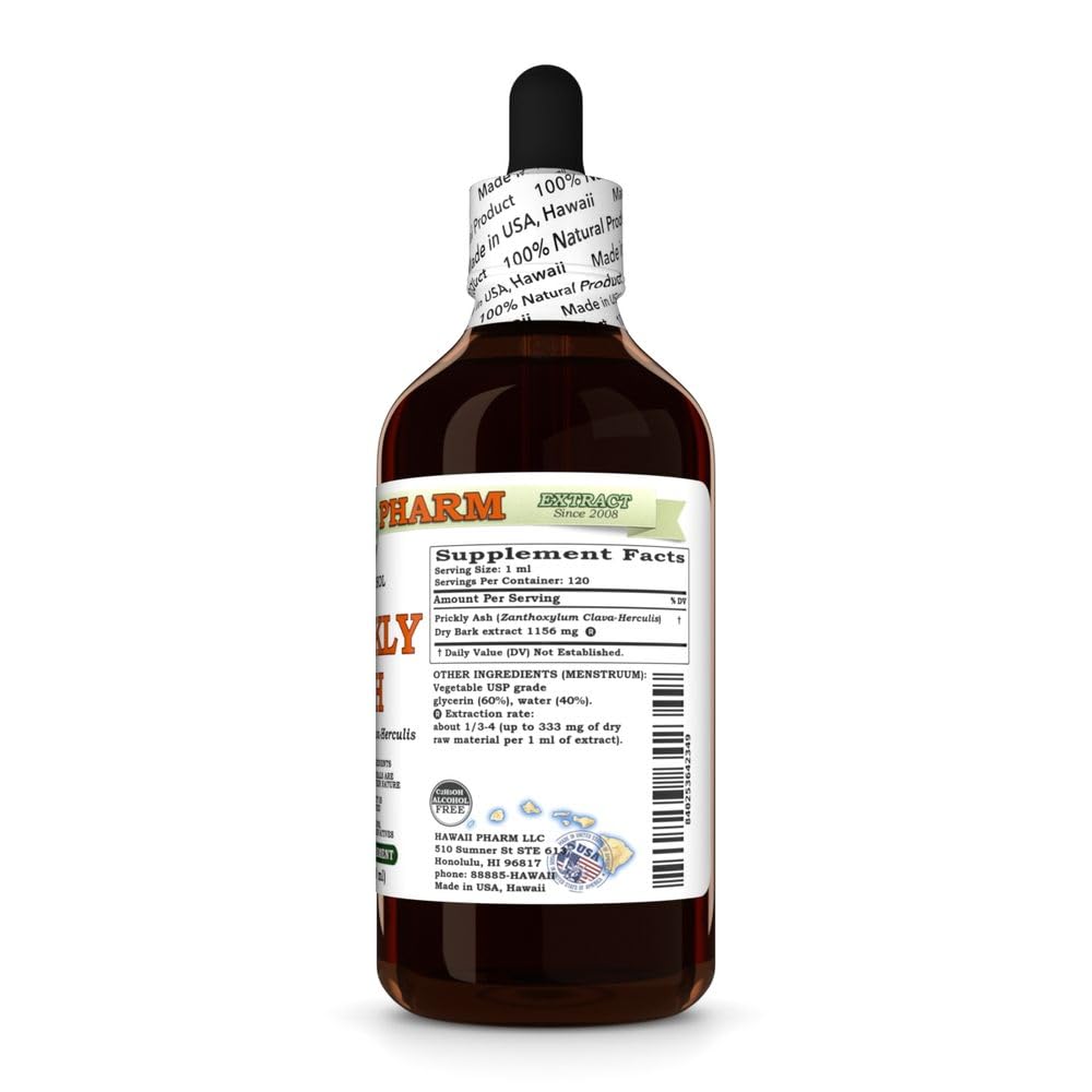 Hawaii Pharm Prickly Ash Bark Alcohol-Free Extract - 4 fl oz - image 3
