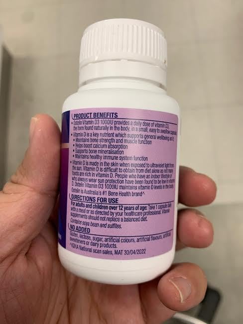 Ostelin Vitamin D3 1000 IU - 130 Capsules - image 5