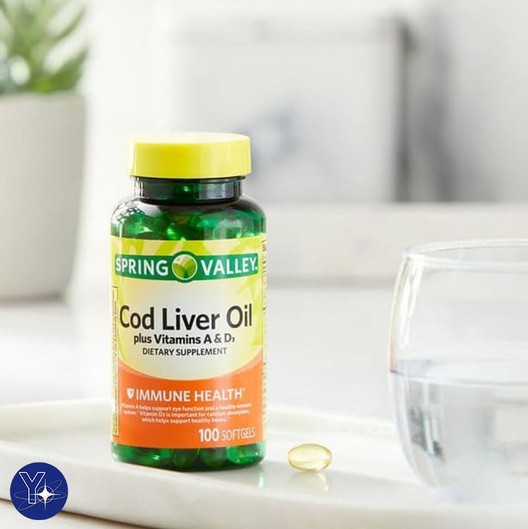 YOLOMOLO Cod Liver Oil Plus Vitamins A & D3 - 100 Softgels - image 2