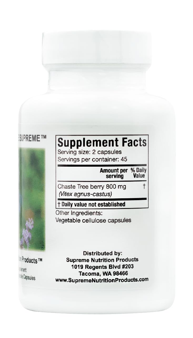 Supreme Nutrition Chaste Tree Supreme Vitex - 90 Vegetarian Capsules - image 3