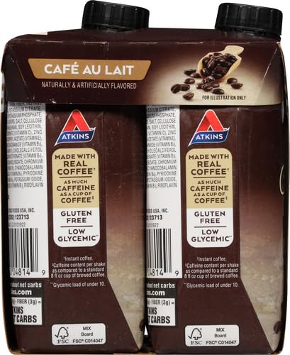Atkins Café au Lait Iced Coffee Protein Shake - 4 Pack - image 12