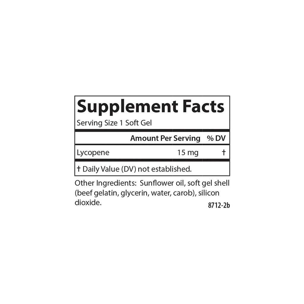 Carlson Lycopene 15 mg Prostate Health - 180 Softgels - image 4
