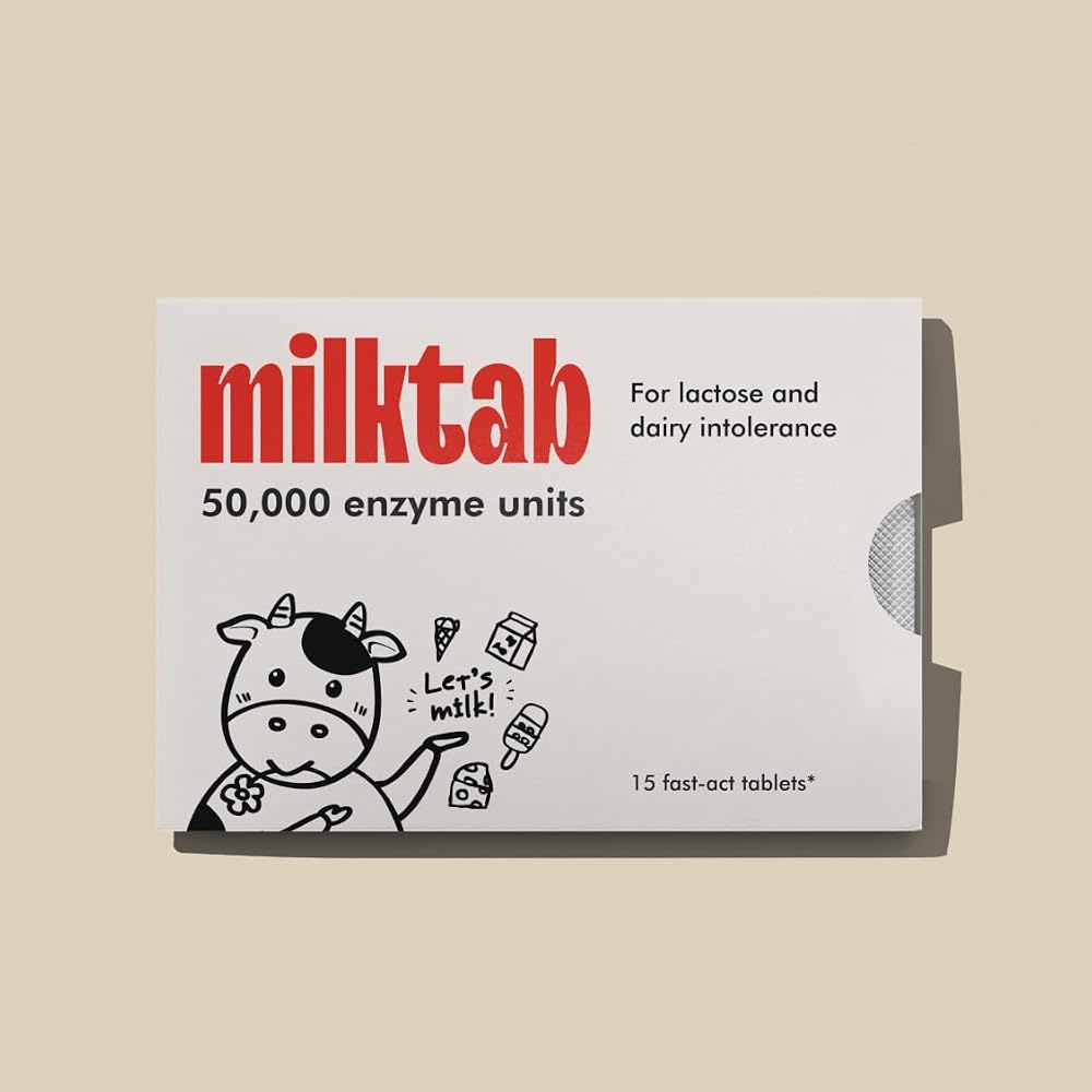milktab - Superpowered Lactase Pills - Fast-Act Lactase Tablets