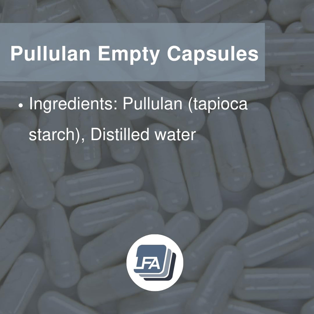 LFA Tablet Presses Empty Capsules Size 1 - Clear Vegan Caps - Fits