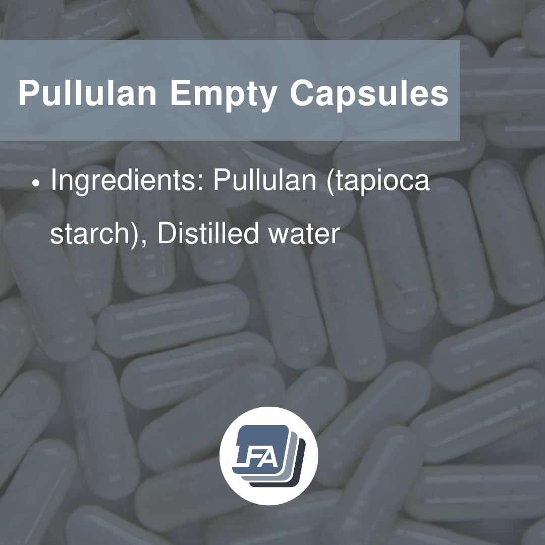LFA Tablet Presses Empty Capsules Size 1 - Clear Vegan Caps - Fits