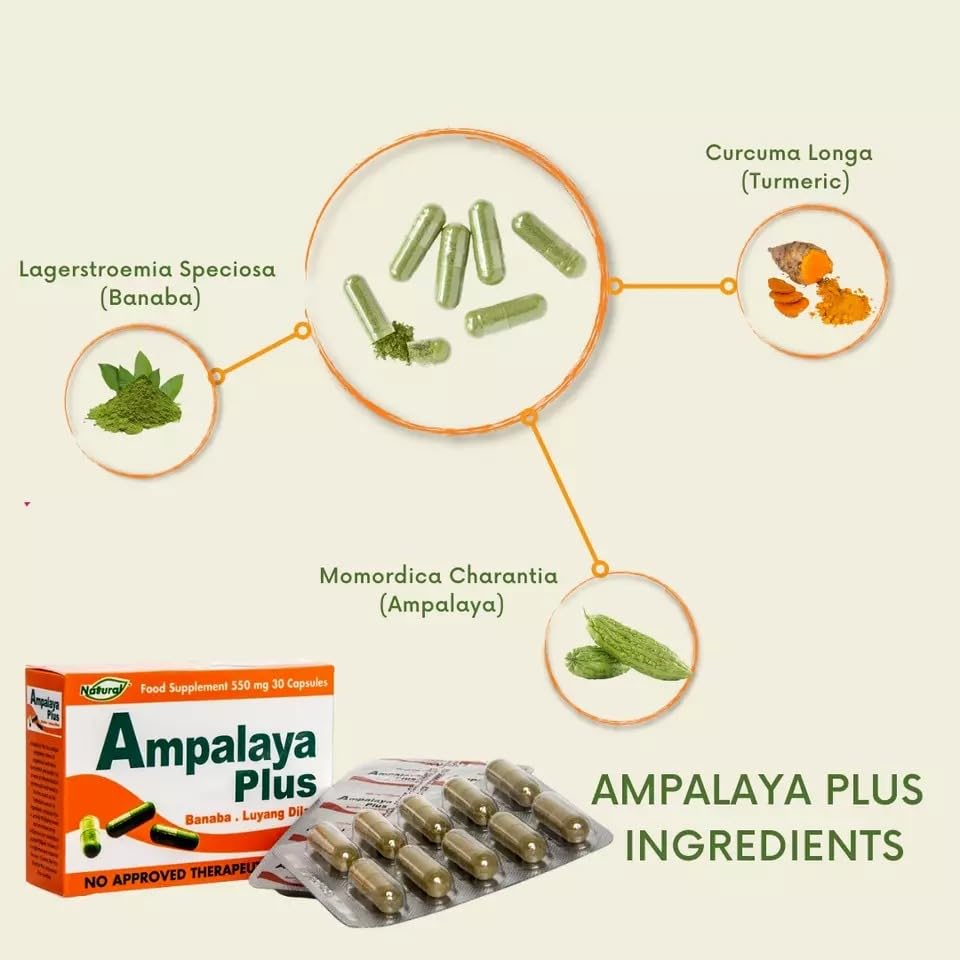 Nattural Amplaya Plus Banaba & Luyang Dilaw 550 mg - 120 Capsules - image 4