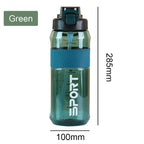 Generic 1500ml Gym Water Bottle with Straw & Scale