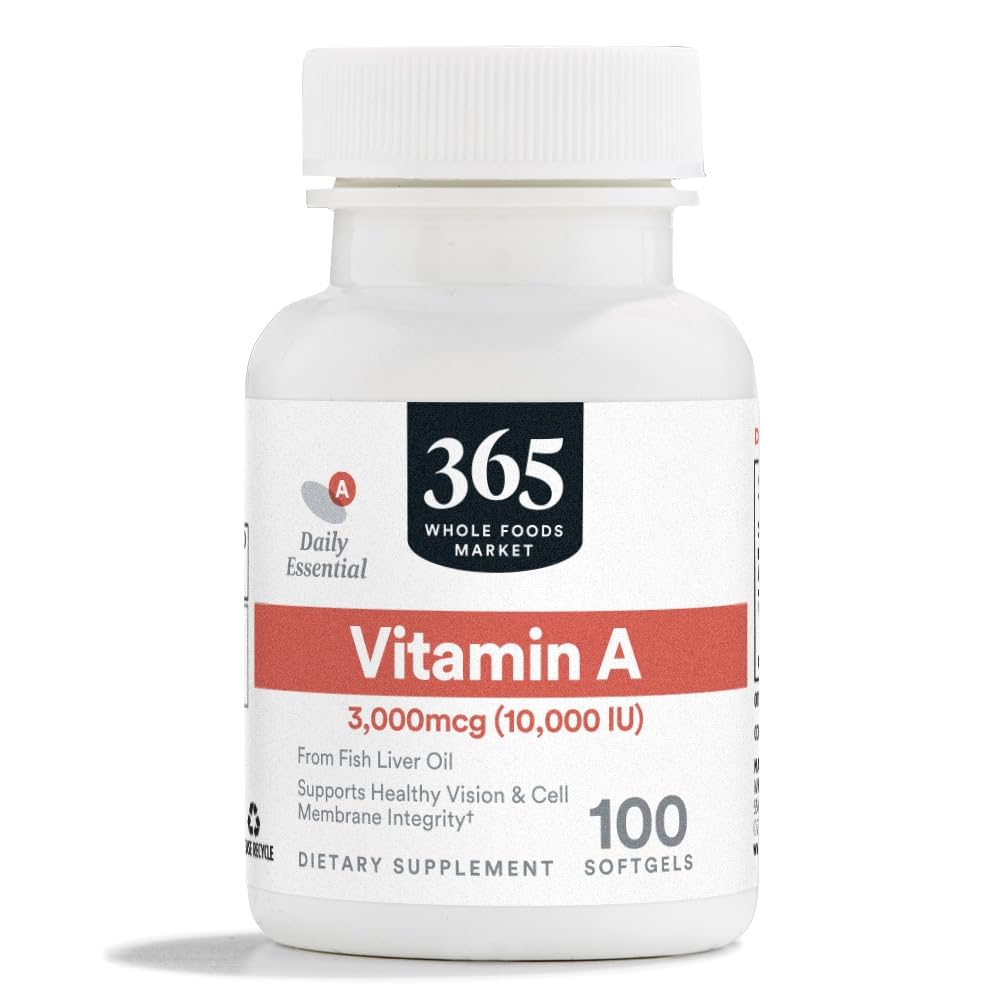365 by Whole Foods Market Vitamin A 10,000 IU - 100 Softgels