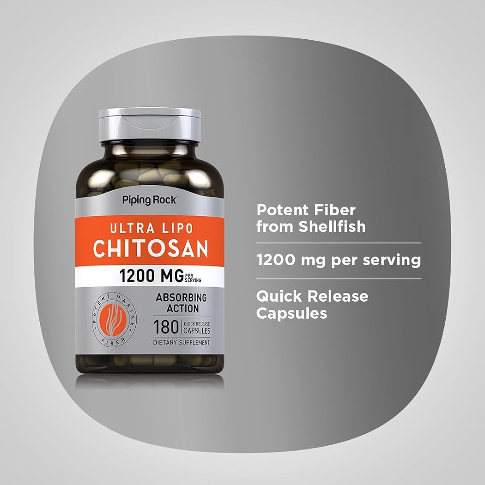 Piping Rock Chitosan Supplement 1200 mg - 180 Capsules - image 4
