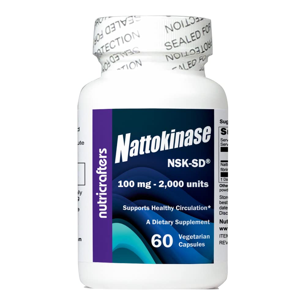NutriCrafters Nattokinase NSK-SD 2,000 Units - 60 Vegetarian Capsules