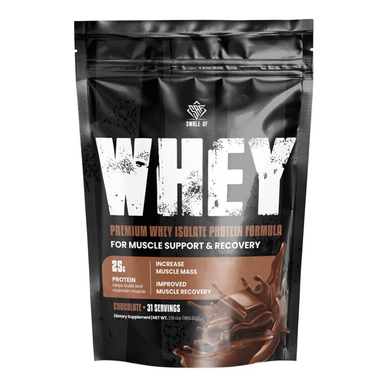 Swole AF Whey Isolate Protein Powder for Muscle Support - 31 Servings
