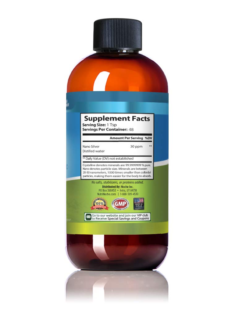 Nutrinoche Colloidal Silver - 30 PPM - Colloidal Silver Liquid