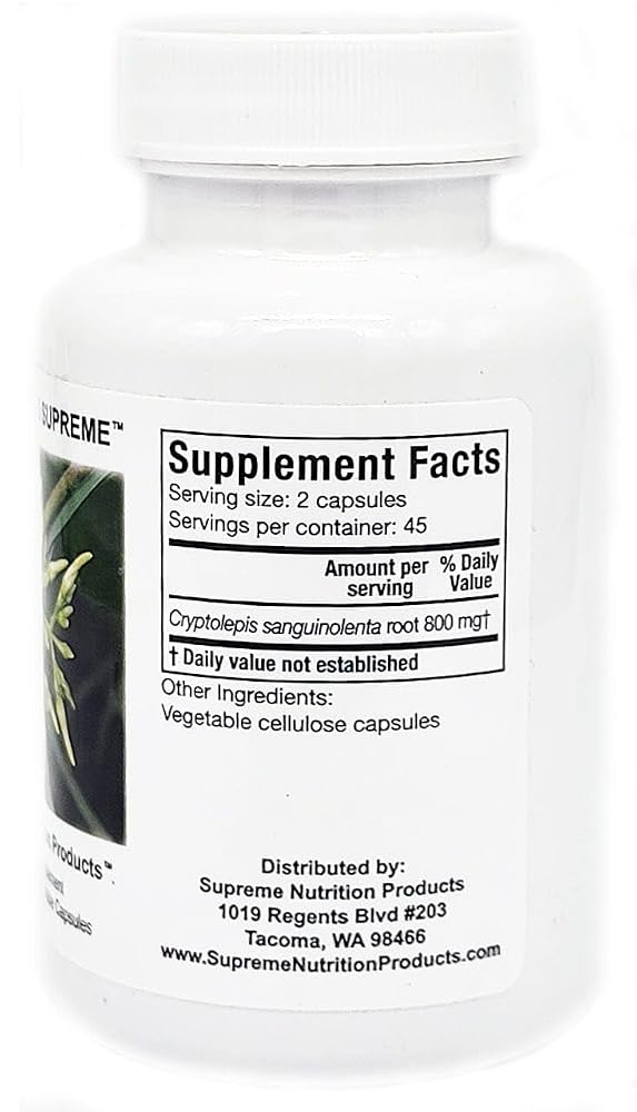 Supreme Nutrition Cryptolepis Supreme, 90 Pure Vegetarian Capsules