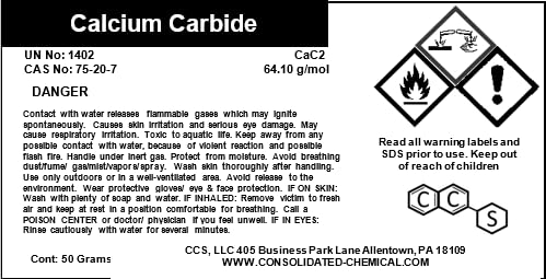 CCS Consolidated Chemical Calcium Carbide Lumps - 50g - image 2