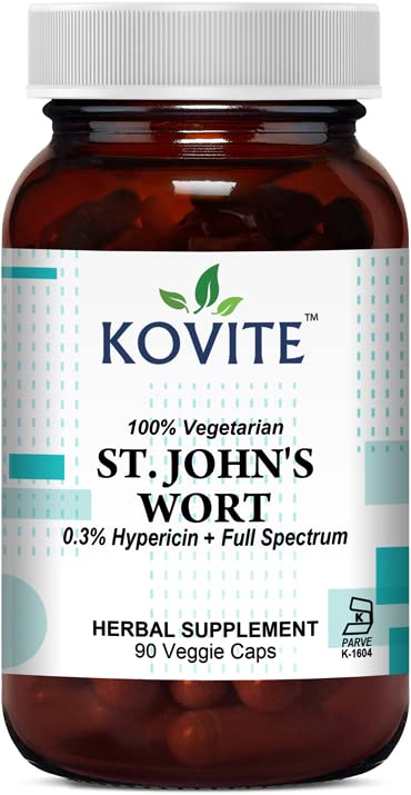 Kovite Organic St. John's Wort 500 mg - 90 Vegetable Capsules