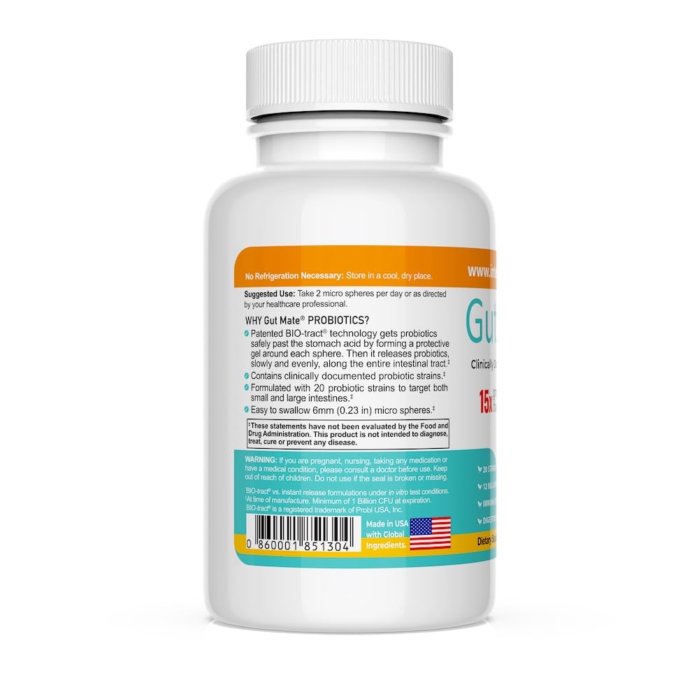 Gut Mate Probiotics 20 Strains - 120 Micro Pearls - image 3