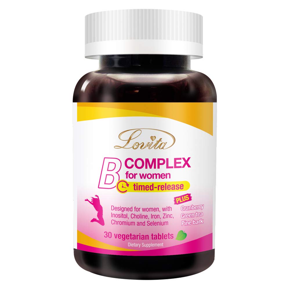 LOVITA B Complex Supplement for Women with Iron - 30 Tablets