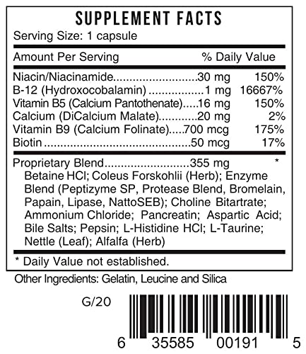 Systemic Formulas DB12 Digest Vitamin B12 - 60 Capsules - image 2