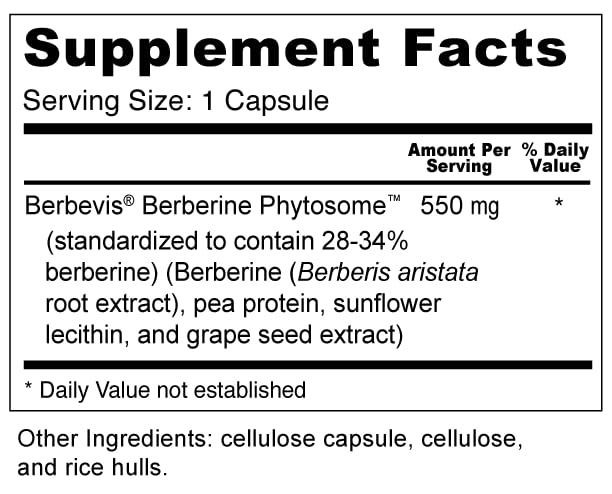 Wellness Resources Berberine Ultra 550mg - 60 Vegetarian Capsules - image 3
