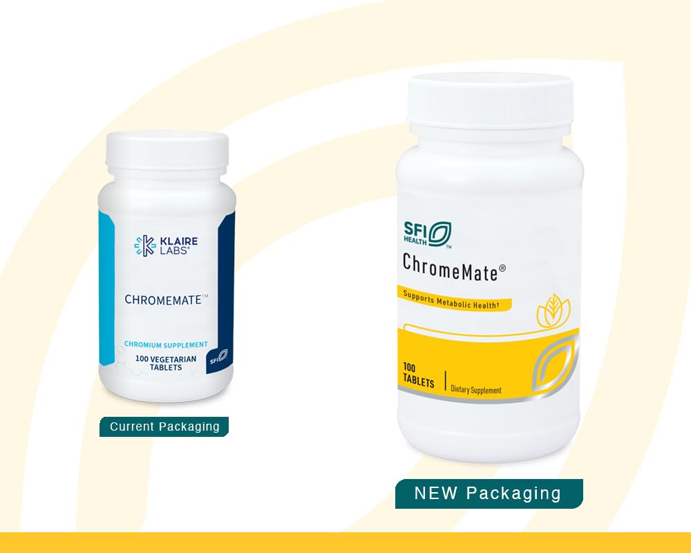 SFI Health Klaire Labs Chromemate Chromium 200 mcg - 100 Tablets - image 2