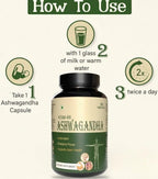 Ashwagandha KSM-66 Vegetarian Capsules for Stamina & Energy - 90 Capsules - image 4
