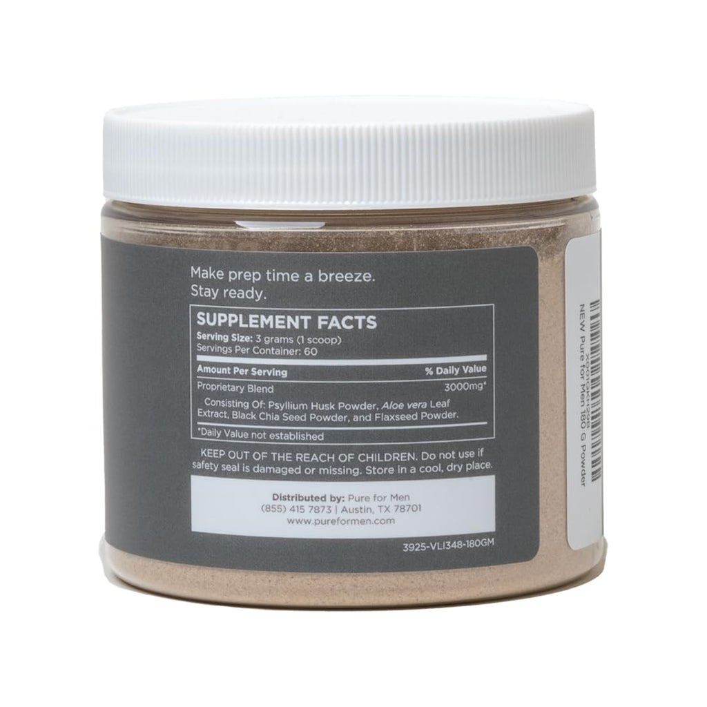 Pure for Men Stay Ready Fiber Supplement Powder - 180g - image 2
