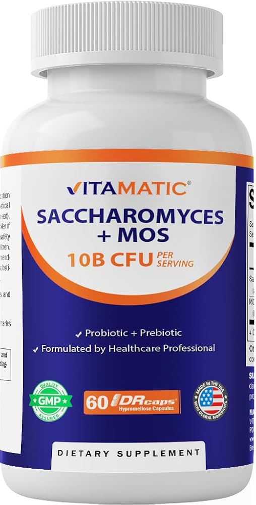 Vitamatic Saccharomyces Boulardii 10 Billion CFU + MOS - 60 Capsules