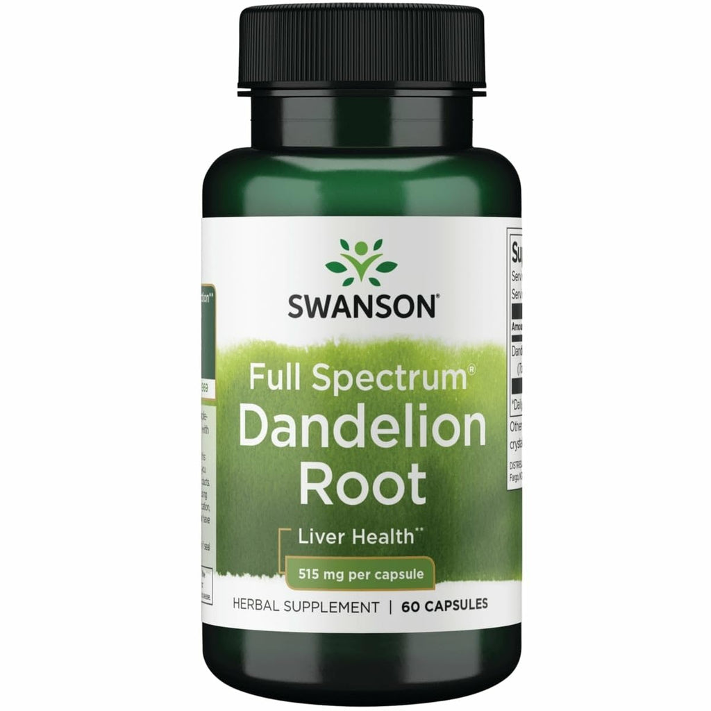 Swanson Dandelion Root Stomach Health Support 515 mg - 60 Capsules