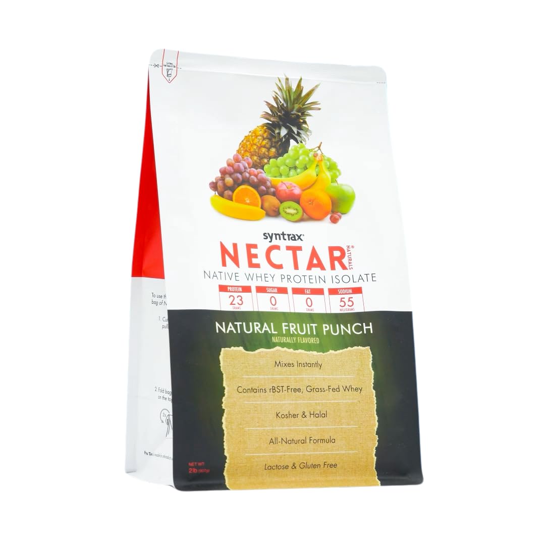 Syntrax Nectar Naturals Whey Protein Isolate Natural Fruit Punch - 2 lbs - image 2