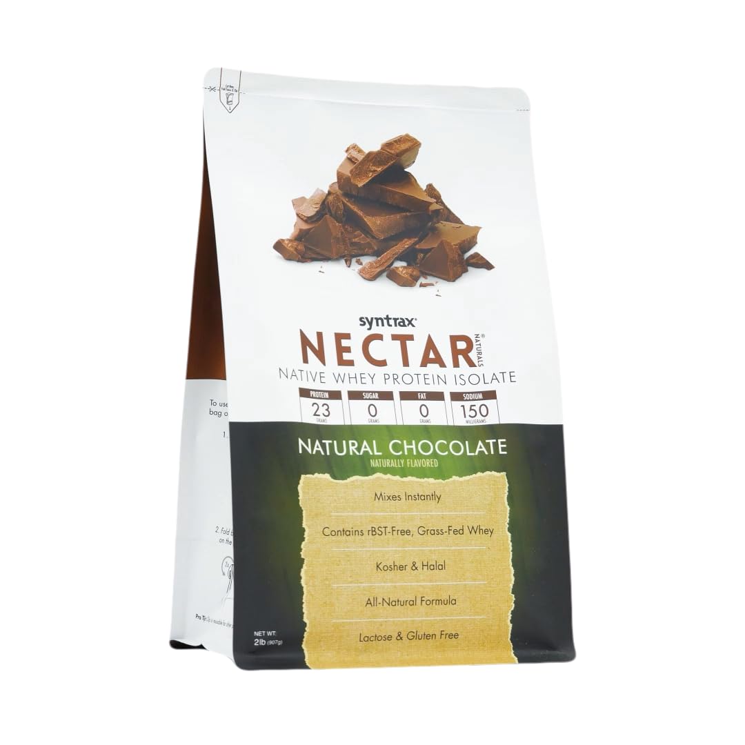 Syntrax Nectar Natural Whey Protein Isolate Chocolate - 2 lb - image 2