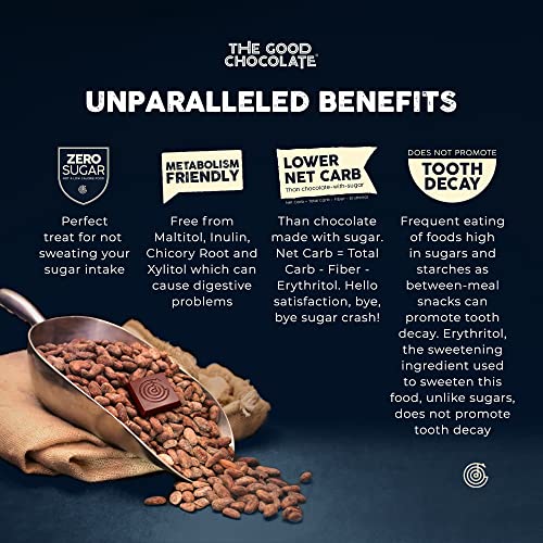 THE GOOD CHOCOLATE - Keto Chocolate Variety Pack with Zero Sugar