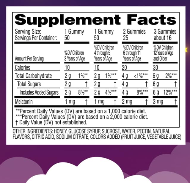 Zarbee's Kids 1mg Melatonin Gummy Sleep Supplement - 50 Count - image 4