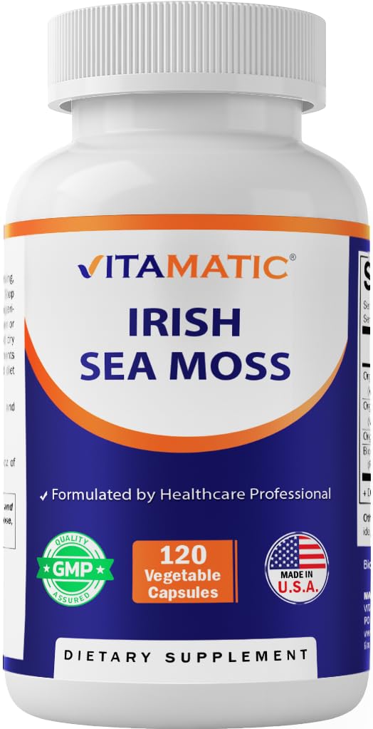 Vitamatic Irish Sea Moss with Bladderwrack & Burdock - 120 Capsules