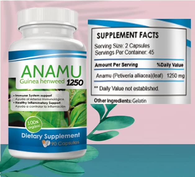 VITAMISAN Anamu 1250 mg Organically Grown - 180 Capsules - image 2