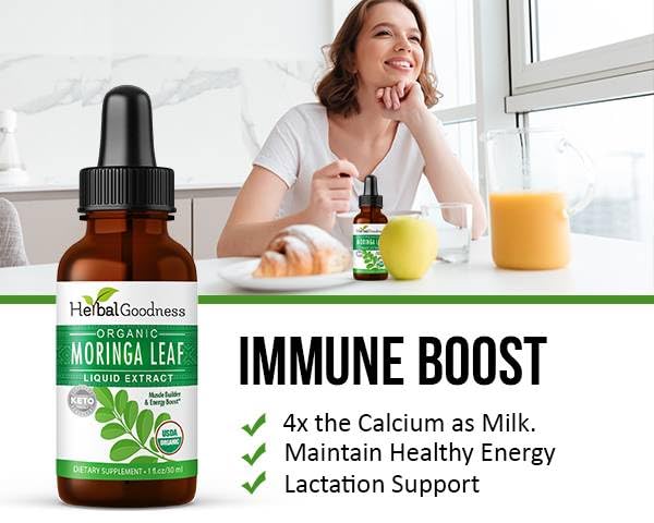 Herbal Goodness Organic Moringa Extract Liquid Drops - 12 Fl Oz - image 4