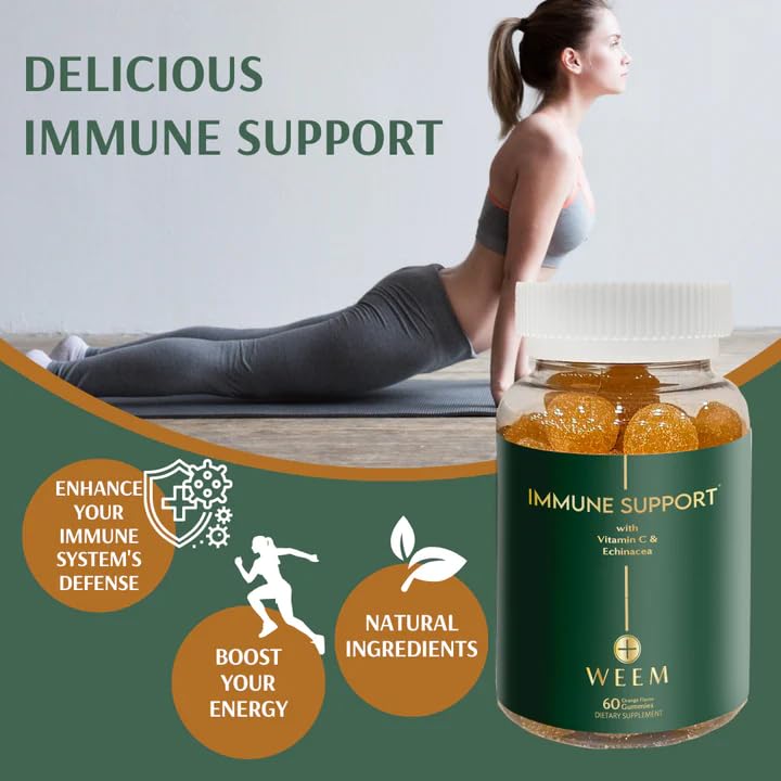 WEEM Immune Support Gummies with Vitamin C, Zinc & Echinacea - 60 Count - image 3