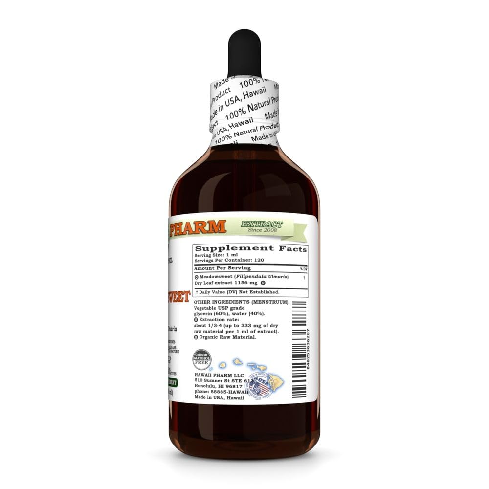 Hawaii Pharm Meadowsweet (Filipendula ulmaria) Leaf Alcohol-Free