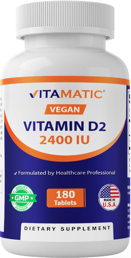 Vitamatic Vegan Vitamin D2 2400 IU (60 mcg)