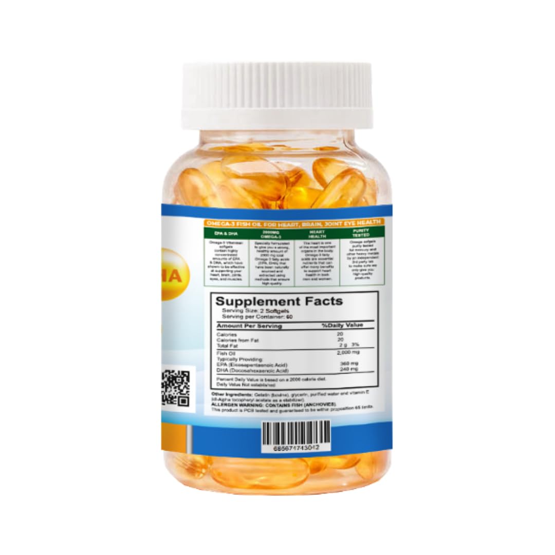 VITAMISAN Organic Omega 3 Ultra Pure Fish Oil Concentrate - 120 Softgels - image 2