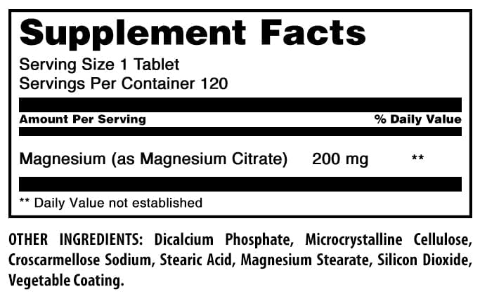 Amazing Nutrition Magnesium Citrate 200 mg - 120 Tablets - image 2