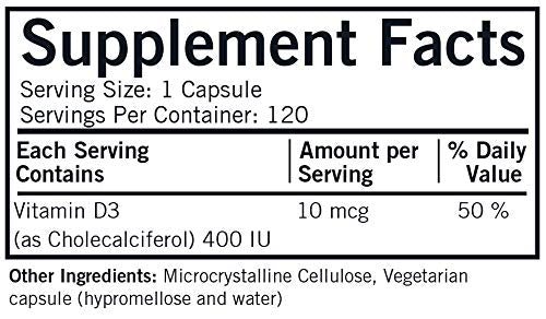 Kirkman Kirkland Vitamin D-3 400 IU Capsules - 120 Capsules - image 2