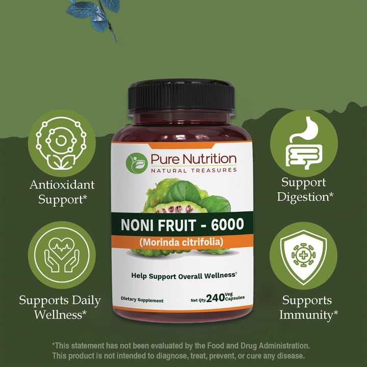 Pure Nutrition Noni Fruit Extract 300mg - 240 Capsules - image 4