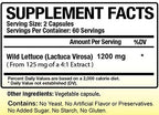 Biotech Nutritions Wild Lettuce Extract 1200 mg - 120 Vegetable Capsules - image 2