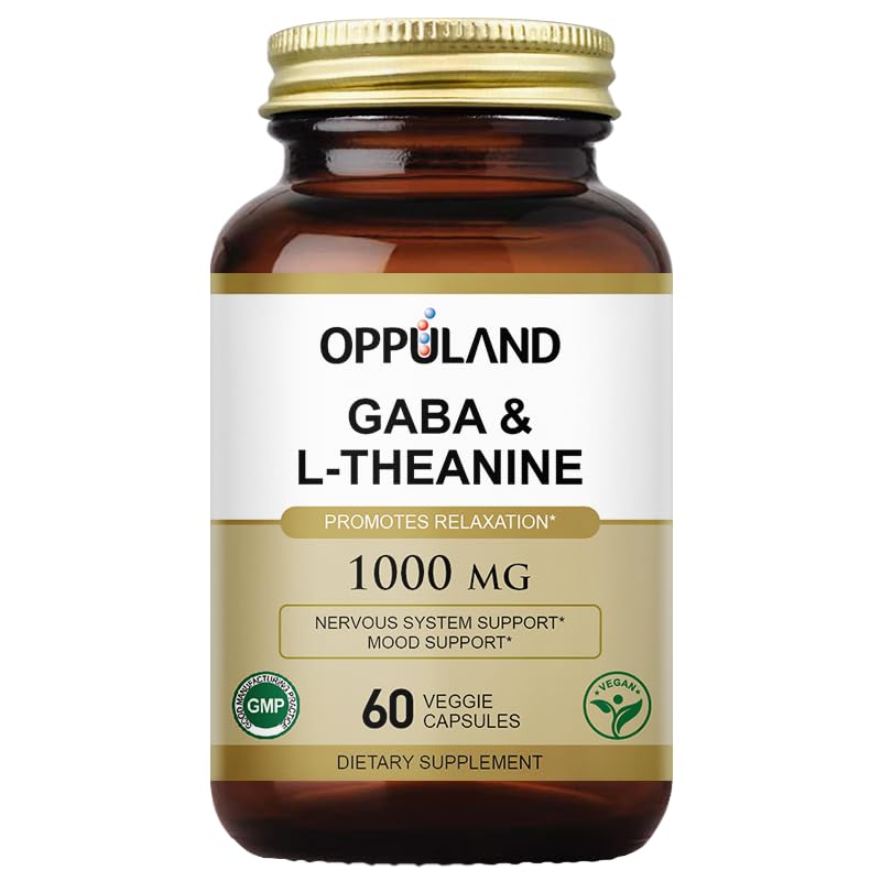 oppuland GABA & L-Theanine Nervous System Support - 60 Vegetarian Capsules
