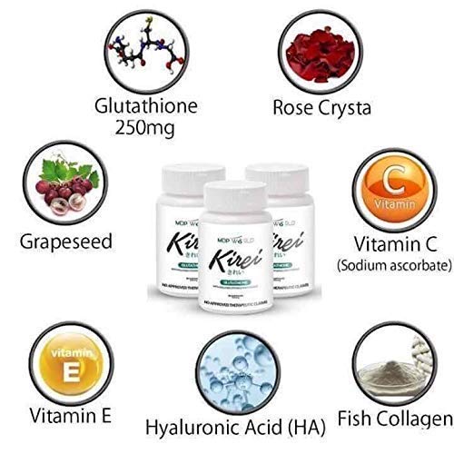 Mdpworldusa Kirei Glutathione Skin Whitening Capsule - 150 Capsules - image 6