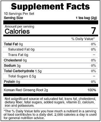GEUMSAM Puffed Korean Red Ginseng Tea - 10 Tea-Bags - image 6