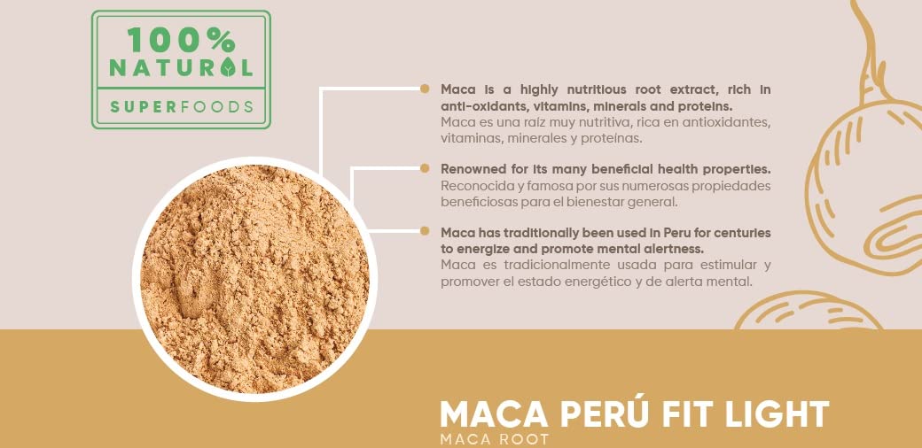 HANAN PERUVIAN SECRETS Maca Peru FitLight Super food Root Powder