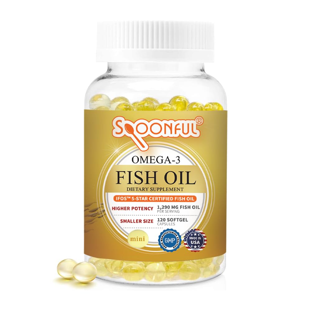 Spoonful Mini Omega 3 Fish Oil iFOS Certified - 120 Softgels