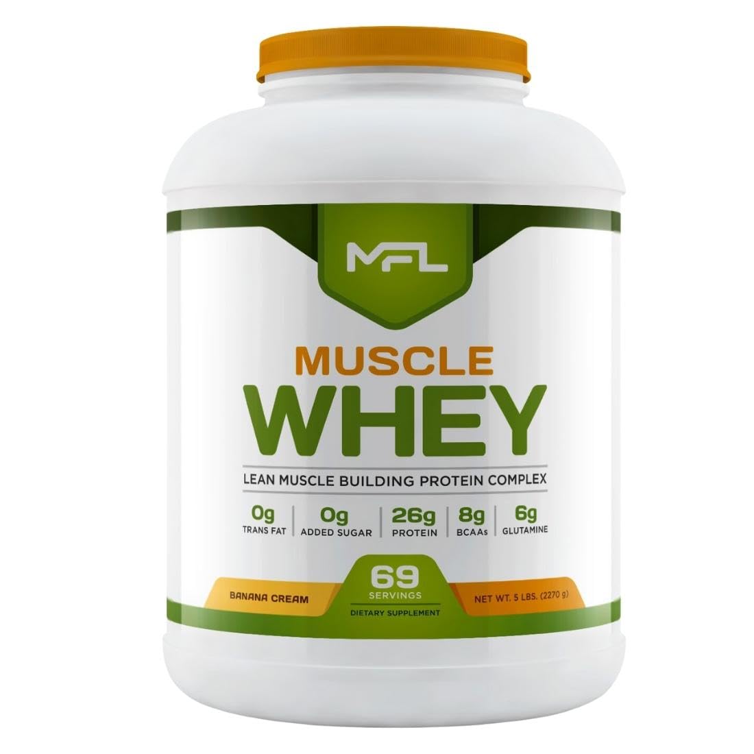 MFL Muscle Whey Protein l 28g of Protein l 8g BCAAs l Keto Friendly l